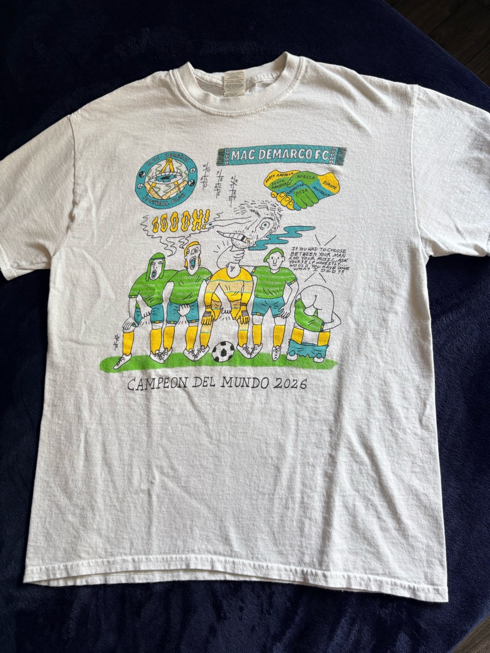 RARE Mac Demarco Campeon Del Mundo 2026 Tee